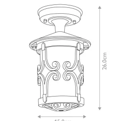 Sklep Kaja Lampa sufitowa, ogrodowa, na taras BL13A-BLACK z serii HEREFORD