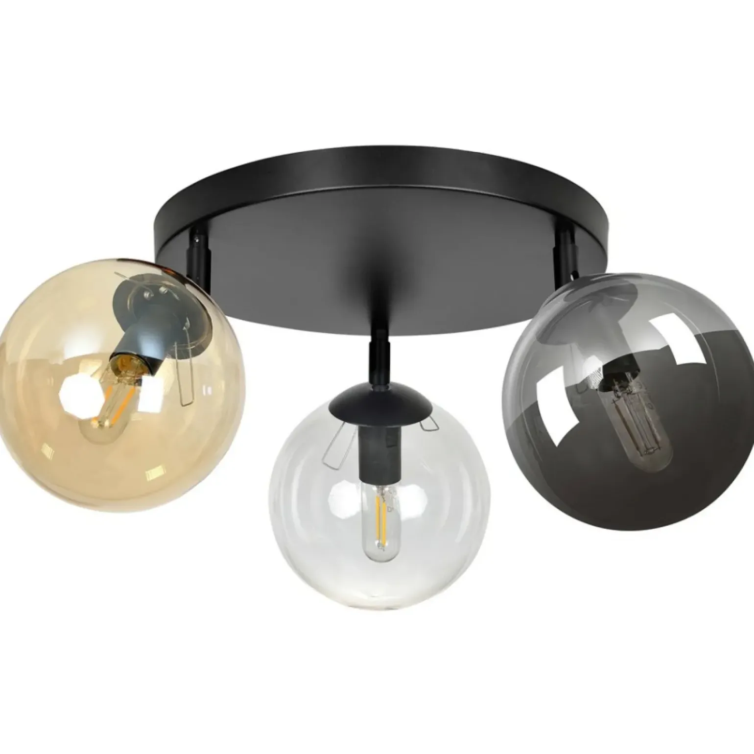 Clearance Lampa sufitowa okrągła podsufitka i klosze 779/3APREM | Kaja Żyrandole Nowoczesne