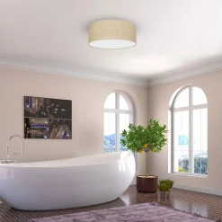 Sklep Kaja Lampa sufitowa, okrągły plafon do sypialni MLP7487 z serii MARSHALL | Kaja Oświe