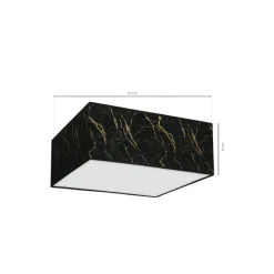 Sklep Kaja Lampa sufitowa, plafon w kształcie kwadratu MLP7293 z serii SENSO | Kaja Oświetl