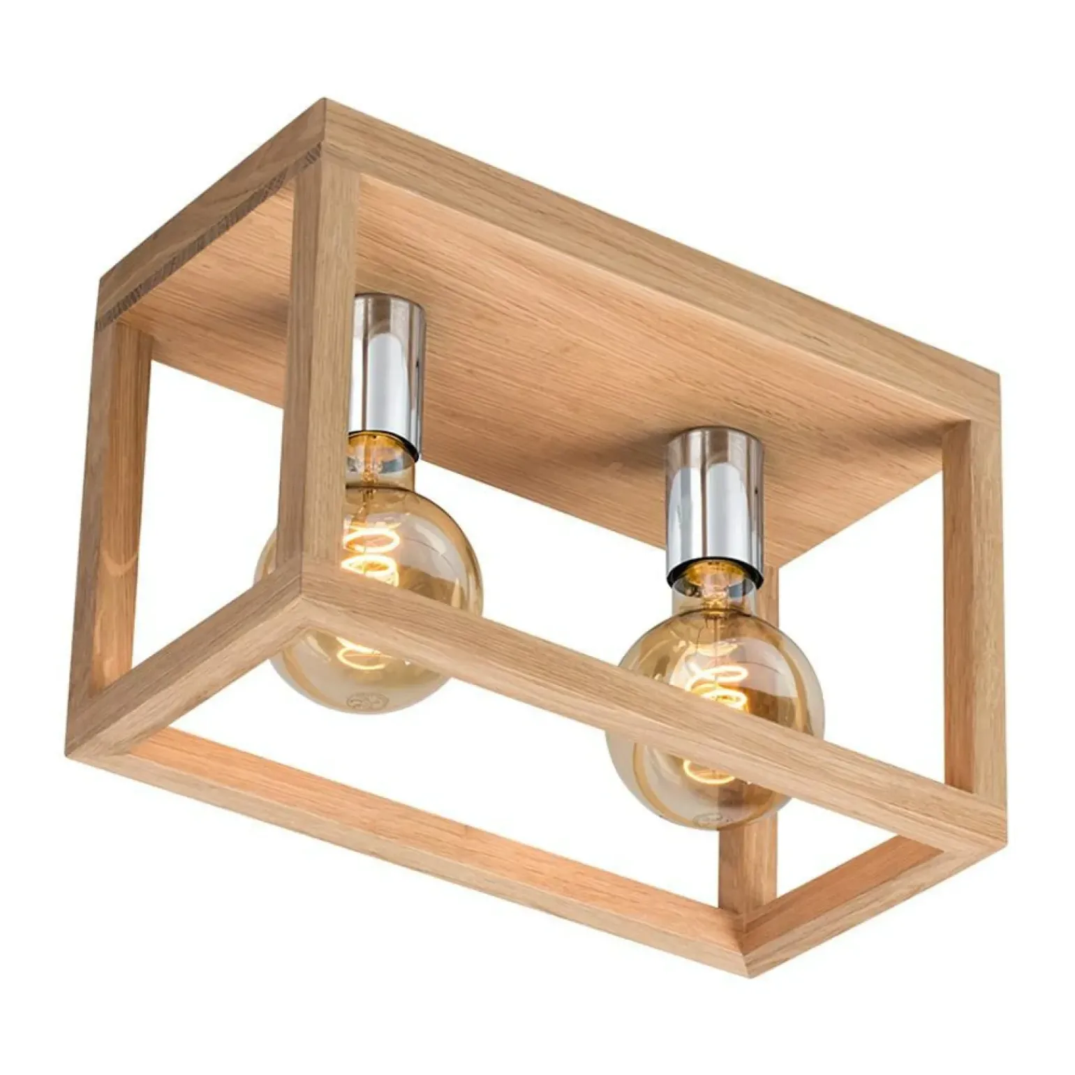 Online Lampa sufitowa podwójny drewniany box do sypialni 9158274 KAGO | Kaja Żyrandole Nowoczesne