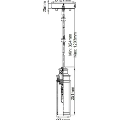 New Lampa sufitowa, polerowany chrom FE-PAYNE-MPBATH z serii PAYNE Żyrandole Nowoczesne
