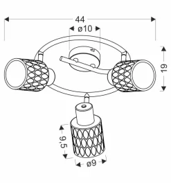 Cheap Lampa sufitowa, spirala ze szklanymi kloszami 98-27405 z serii BILL | Kaja Oświe Żyrandole Nowoczesne