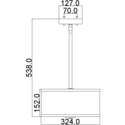 Discount Lampa sufitowa, szklana FE-PROSPECT-PARK-SF z serii PROSPECT PARK Żyrandole Nowoczesne