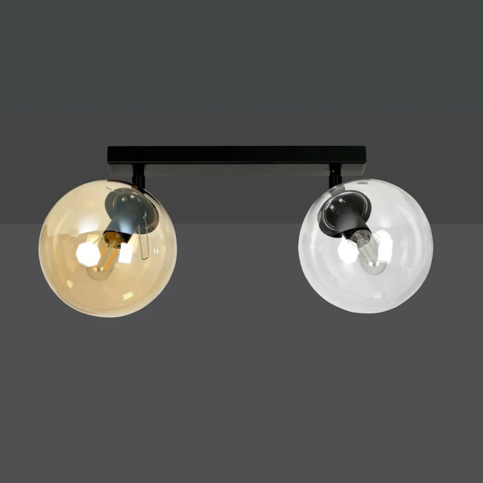 Fashion Lampa sufitowa typu listwa z dwoma kloszami 779/2 | Kaja Oświetlenie Żyrandole Nowoczesne