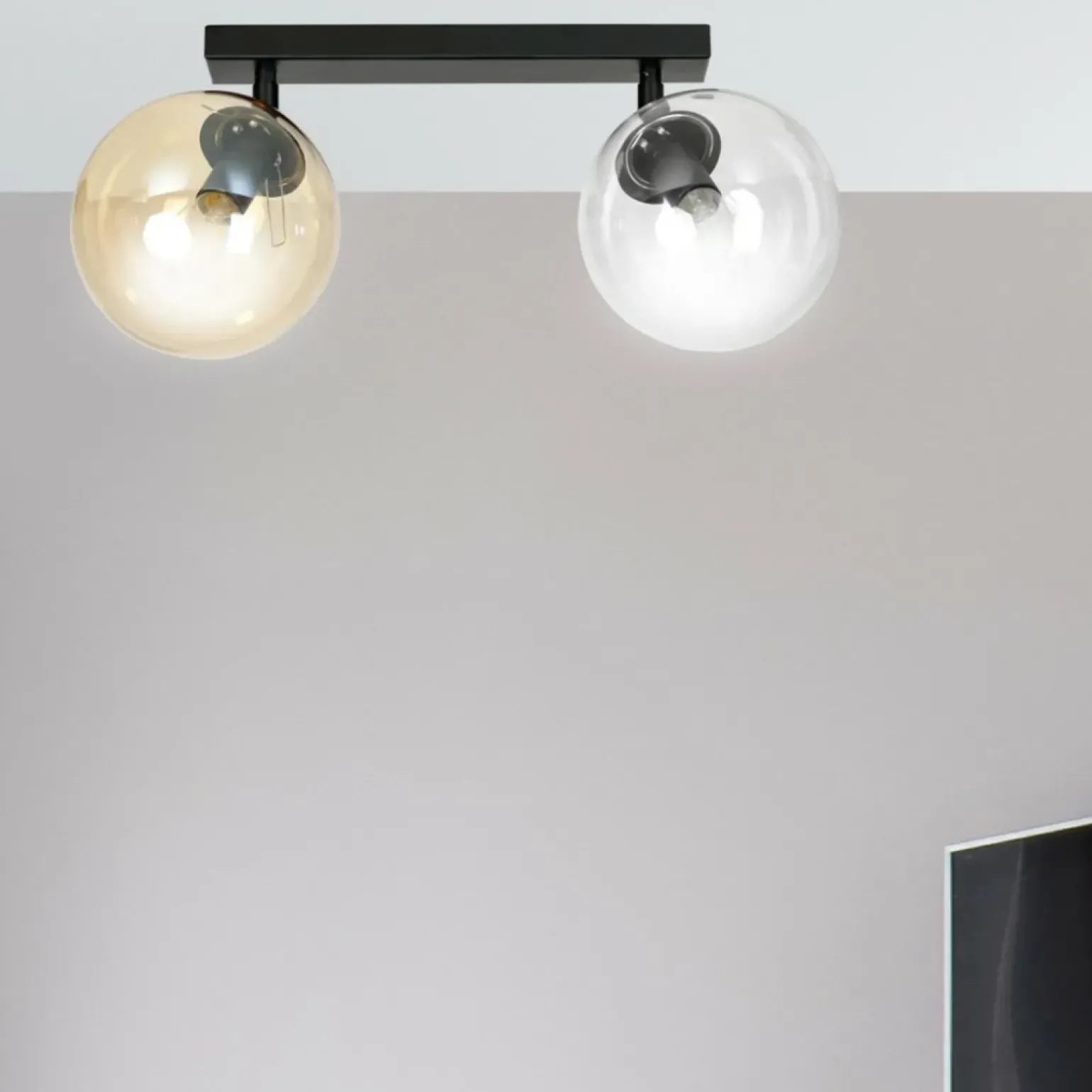 Fashion Lampa sufitowa typu listwa z dwoma kloszami 779/2 | Kaja Oświetlenie Żyrandole Nowoczesne