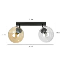 Fashion Lampa sufitowa typu listwa z dwoma kloszami 779/2 | Kaja Oświetlenie Żyrandole Nowoczesne