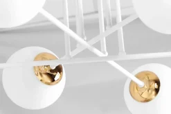 Store Lampa sufitowa w biało-złotym wydaniu K-5314 z serii ELMO Żyrandole Nowoczesne