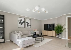 Store Lampa sufitowa w biało-złotym wydaniu K-5314 z serii ELMO Żyrandole Nowoczesne