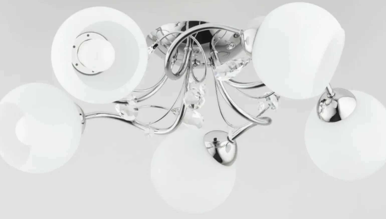 Best Lampa sufitowa w chromie, zdobiona kryształami AL 28525 | Kaja Żyrandole Nowoczesne