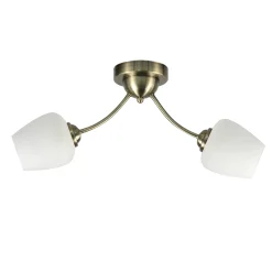 Sklep Kaja Lampa sufitowa w kolorze patyny, z kloszami 32-22578 z serii ZINA | Kaja Oświetl