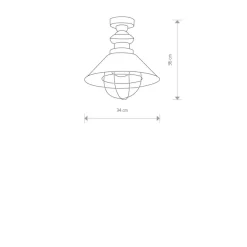 Best Lampa sufitowa, w kolorze mosiądzu, styl loftowy 9247 | Kaja Żyrandole Nowoczesne