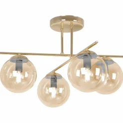 Outlet Lampa sufitowa w kolorze złota z czterema kloszami K-5413 z serii GRAND Żyrandole Nowoczesne