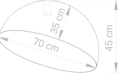 Best Lampa sufitowa w kształcie półkuli SIG 32472 z serii SFERA 70 CZ/ZŁ Żyrandole Nowoczesne