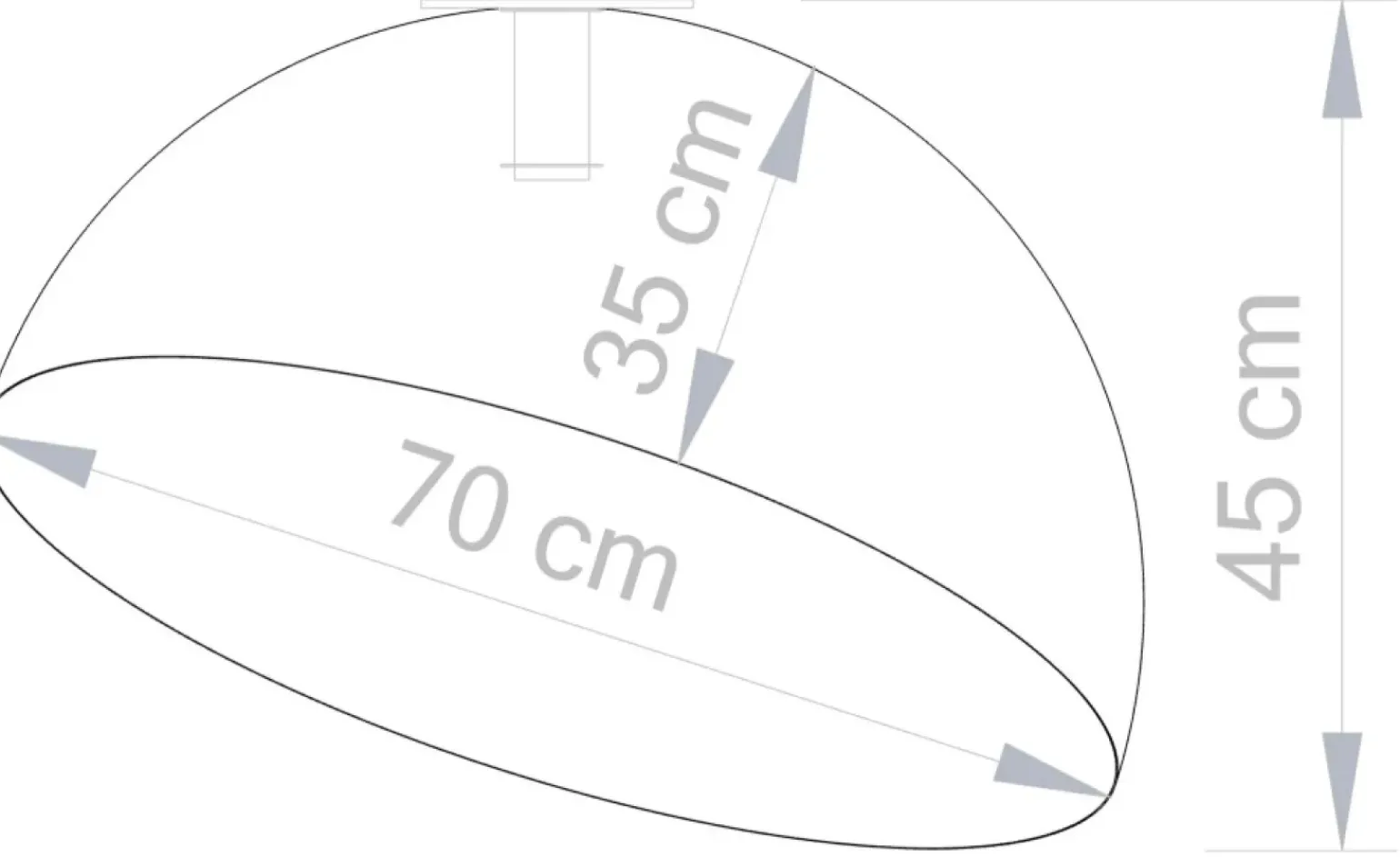 Best Lampa sufitowa w kształcie półkuli SIG 32472 z serii SFERA 70 CZ/ZŁ Żyrandole Nowoczesne