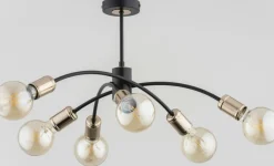 Cheap Lampa sufitowa w loftowym stylu, czerń i złoto AL 63051 | Kaja Żyrandole Nowoczesne
