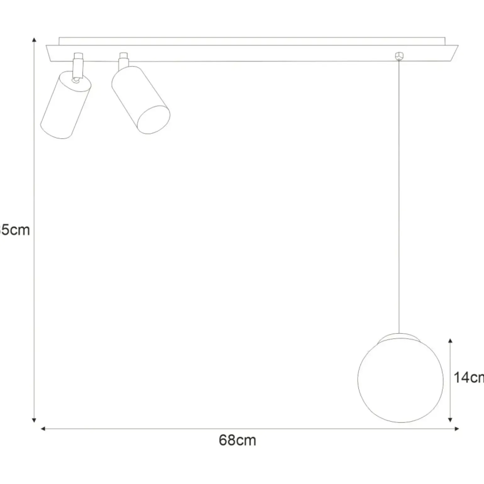 Hot Lampa sufitowa, w nowoczesnym stylu K-4137 | Kaja Oświetlenie Żyrandole Nowoczesne