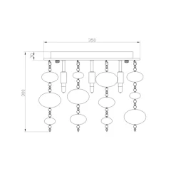 Sklep Kaja Lampa sufitowa w stylu glamour RLX92175-5 ELLI| Kaja Oświetlenie