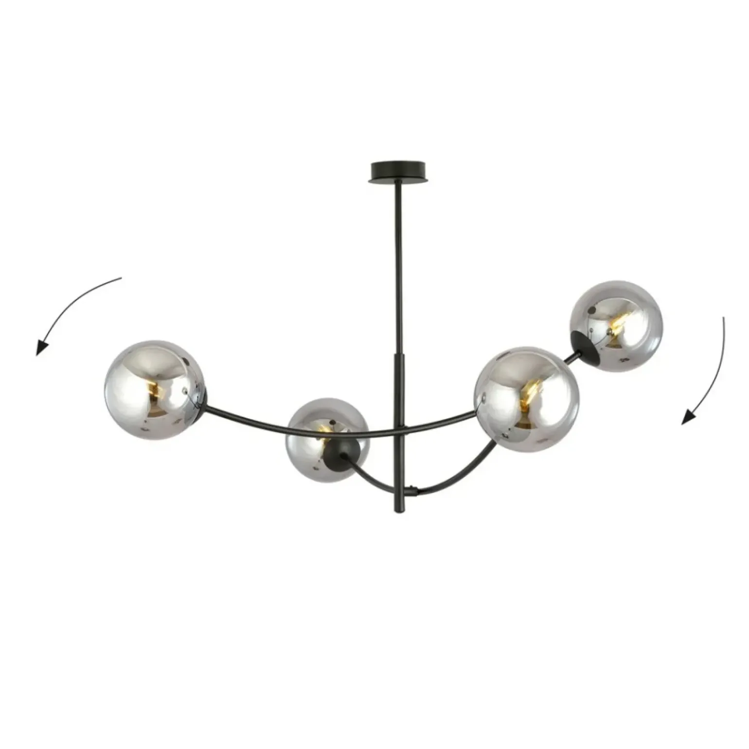 Online Lampa sufitowa w stylu loftowym, do sypialni 1100/4 HUNTER | Kaja Żyrandole Nowoczesne