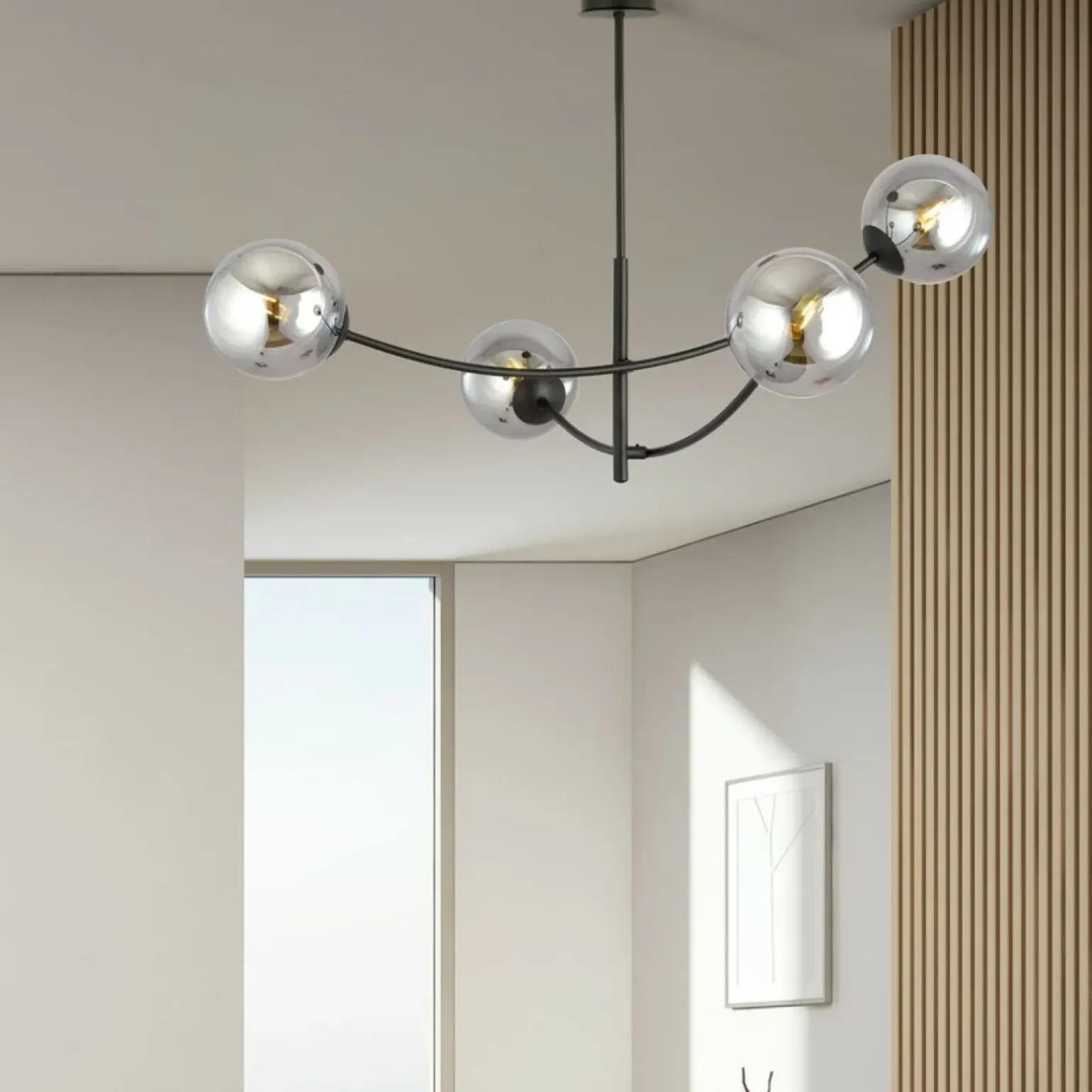 Online Lampa sufitowa w stylu loftowym, do sypialni 1100/4 HUNTER | Kaja Żyrandole Nowoczesne