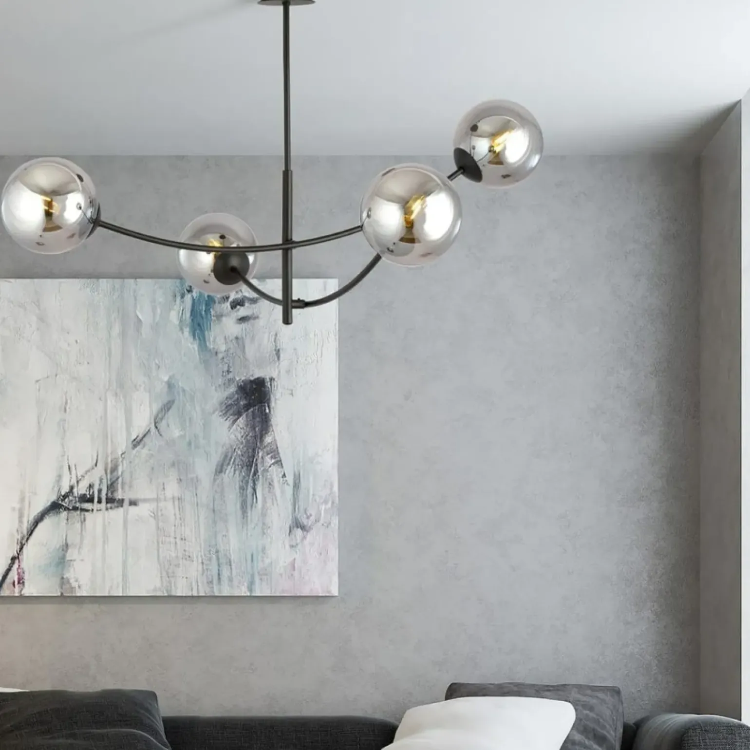 Online Lampa sufitowa w stylu loftowym, do sypialni 1100/4 HUNTER | Kaja Żyrandole Nowoczesne