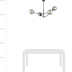 Online Lampa sufitowa w stylu loftowym, do sypialni 1100/4 HUNTER | Kaja Żyrandole Nowoczesne