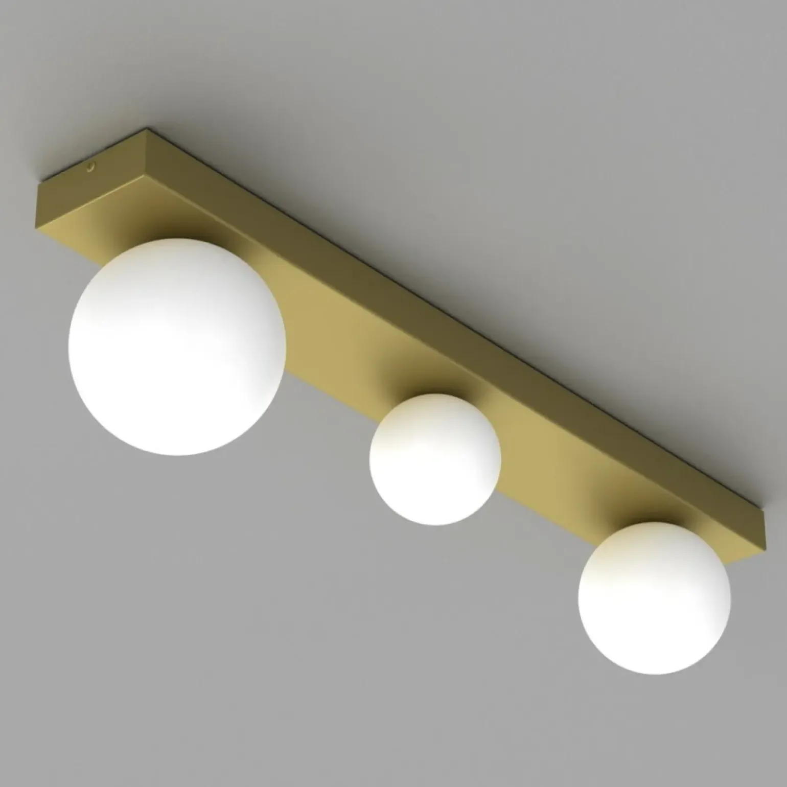 Best Lampa sufitowa w złotym kolorze, z kloszami MLP8397 z serii BIBIONE | Kaja Oświe Żyrandole Nowoczesne