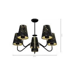 Clearance Lampa sufitowa, żyrandol dający dużo światła MLP7282 z serii HERMES | Kaja Oświe Żyrandole Nowoczesne