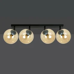 Cheap Lampa sufitowa z 4 kloszami w kolorze miodu 778/4 | Kaja Oświetlenie Żyrandole Nowoczesne