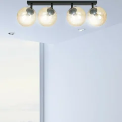 Cheap Lampa sufitowa z 4 kloszami w kolorze miodu 778/4 | Kaja Oświetlenie Żyrandole Nowoczesne