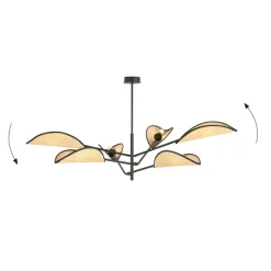 Fashion Lampa sufitowa z abażurami w stylu boho 1160/6 VENE | Kaja Oświetlenie Żyrandole Nowoczesne