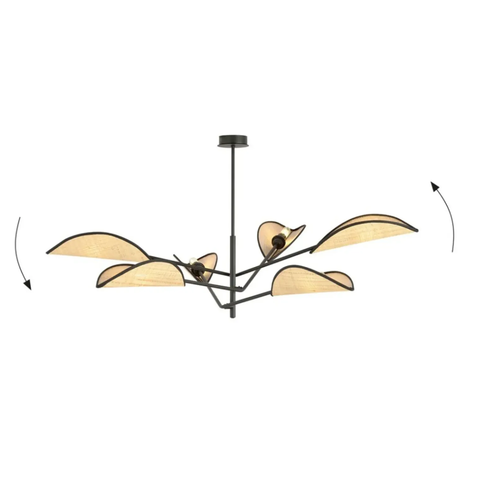 Fashion Lampa sufitowa z abażurami w stylu boho 1160/6 VENE | Kaja Oświetlenie Żyrandole Nowoczesne