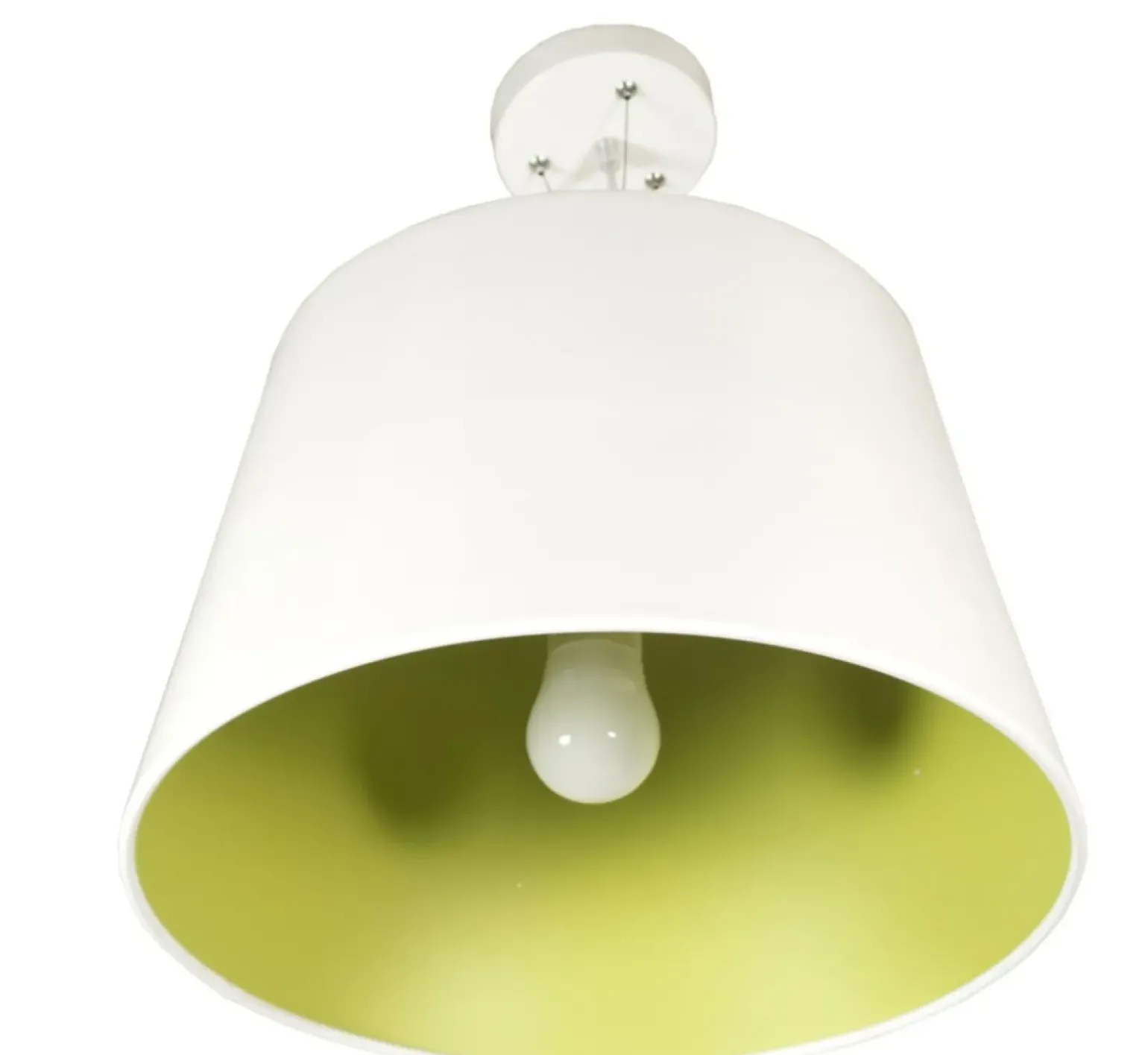 Sklep Kaja Lampa sufitowa z biało-zielonym kloszem 31-27620 ENYO | Kaja