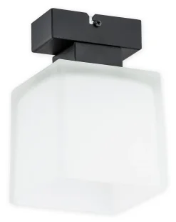 Sklep Kaja Lampa sufitowa z białym kloszem O2971 P1 CZA + BIA | Kaja Oświetlenie