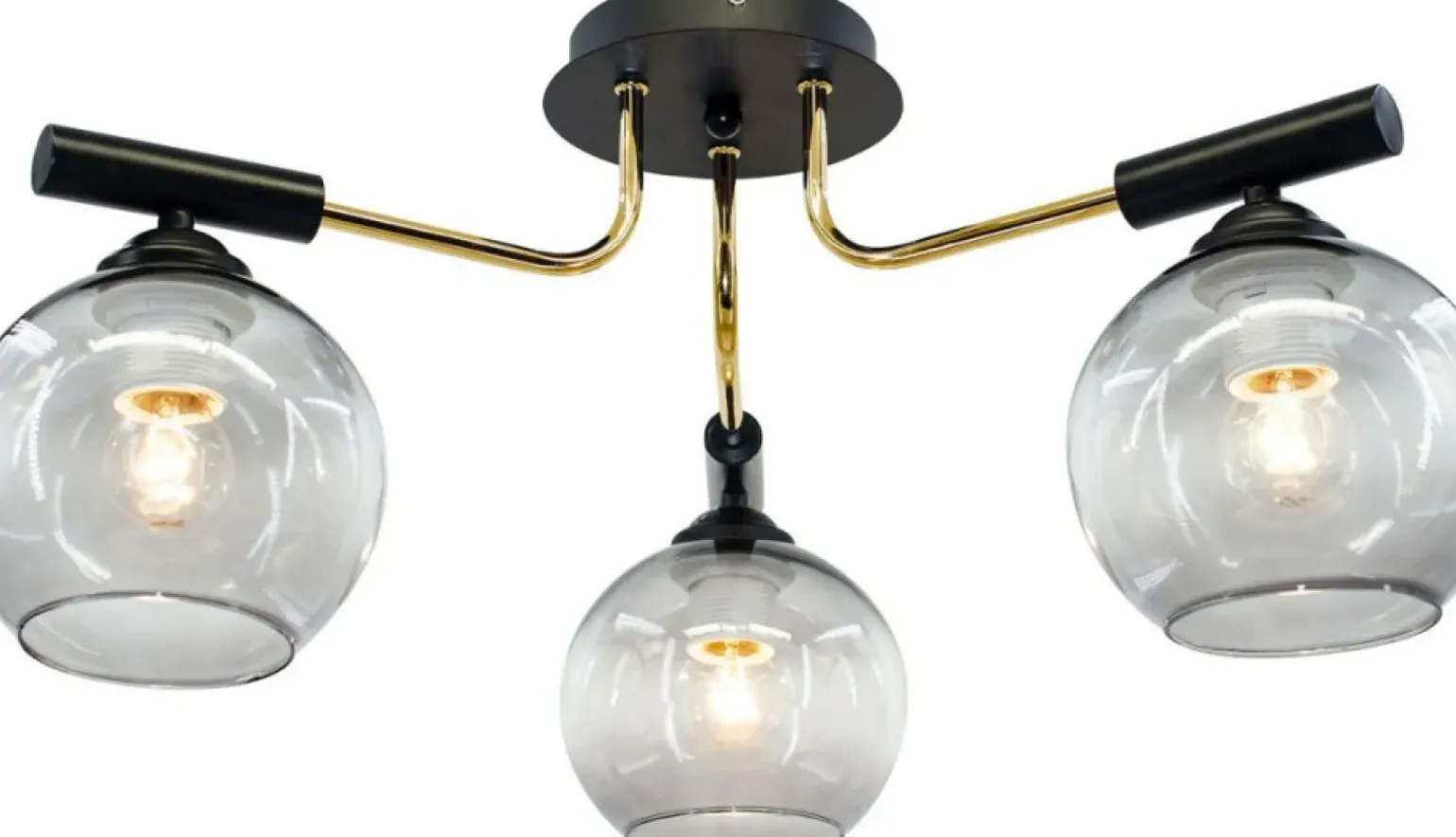 Sale Lampa sufitowa z czarno złotą oprawą 2207/3 BL TR | Kaja Oświetlenie Żyrandole Nowoczesne