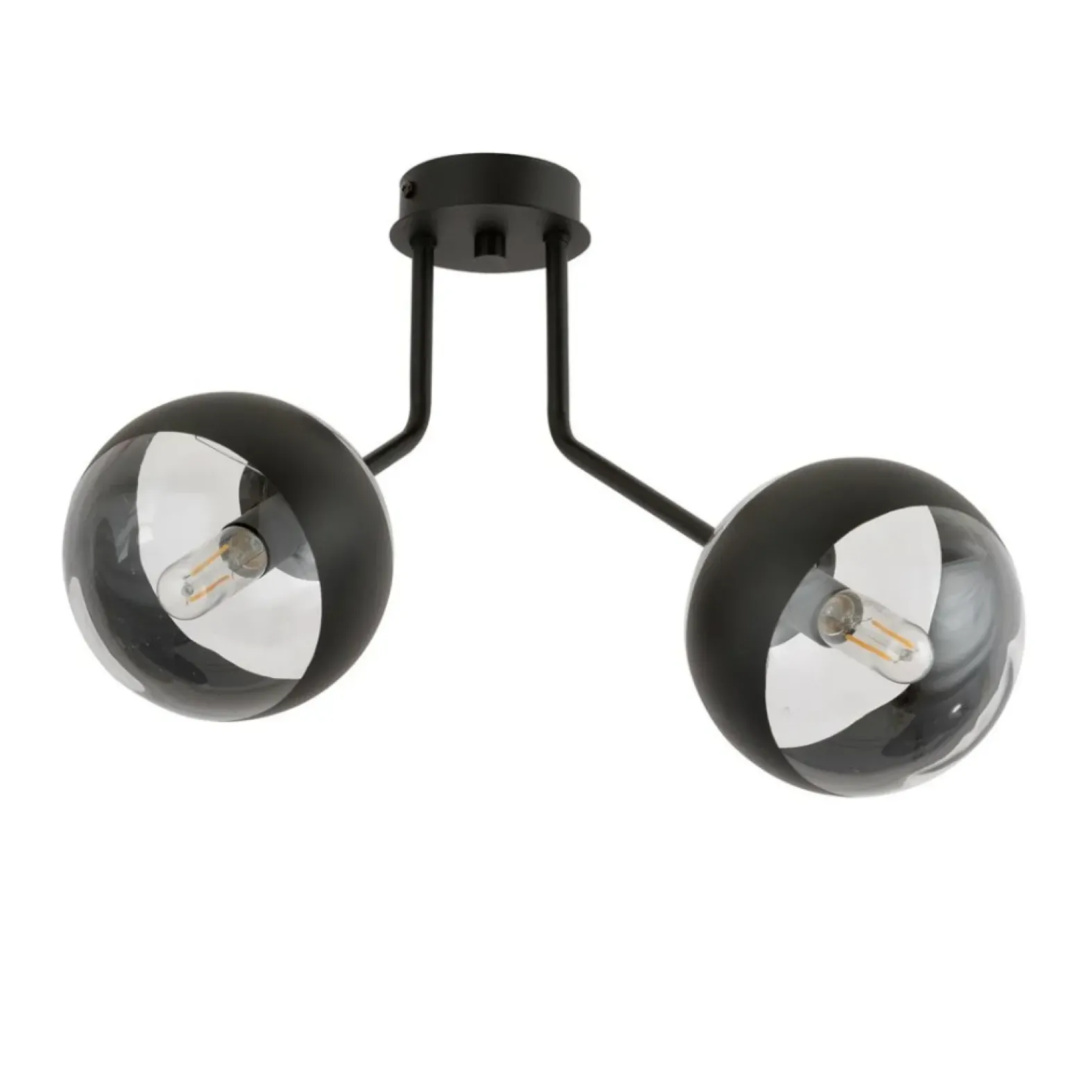 Cheap Lampa sufitowa z czarnymi obręczami na kloszach 1139/2 NOVA | Kaja Żyrandole Nowoczesne