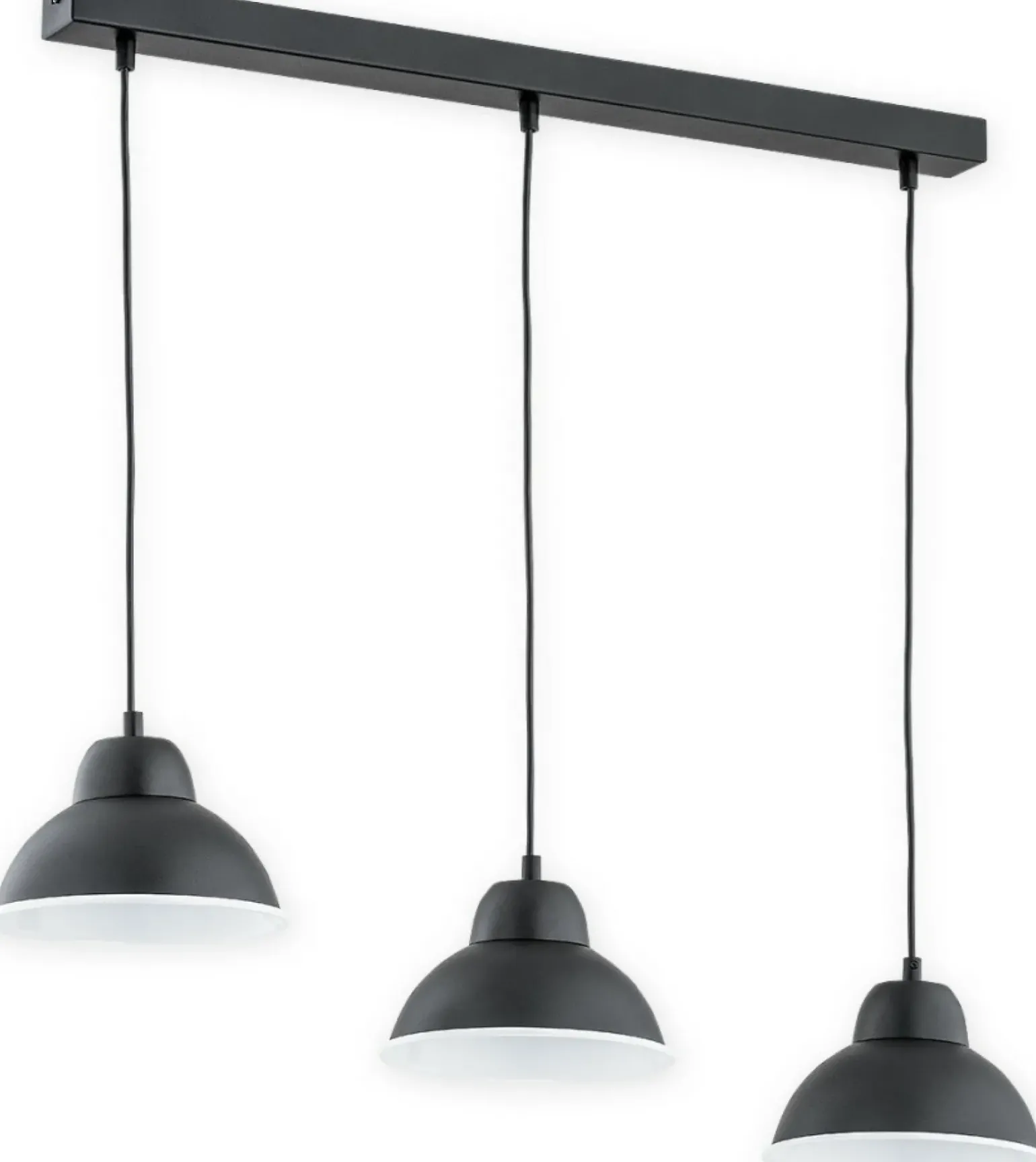 Sklep Kaja Lampa sufitowa z czarnymi kloszami O2983 W3 CZA + BIA| Kaja