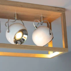 Hot Lampa sufitowa z dębowego drewna, do kuchni 5222474L ROY | Kaja Żyrandole Nowoczesne