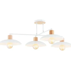 Best Lampa sufitowa z drewnianymi oprawkami 1319/4 KOBE | Kaja Oświetlenie Żyrandole Nowoczesne