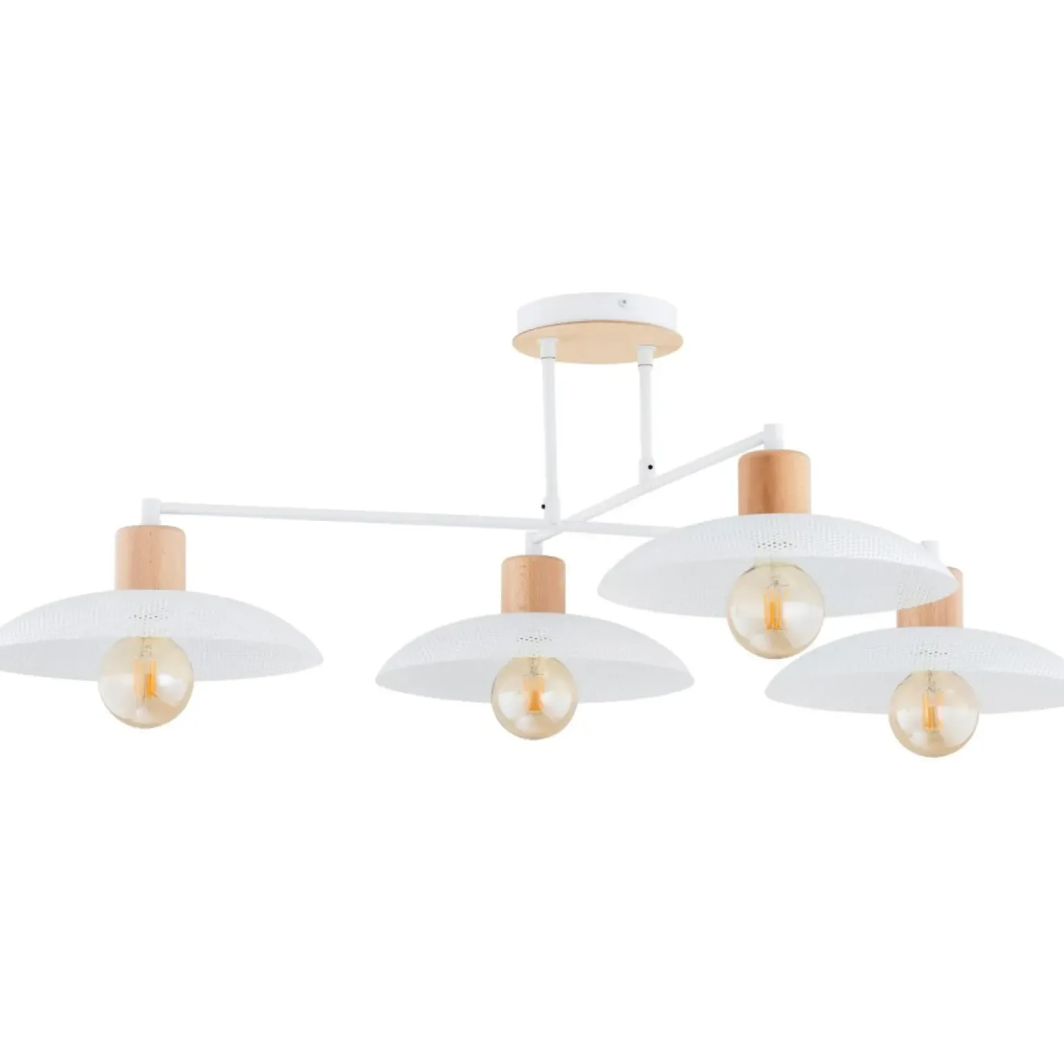 Best Lampa sufitowa z drewnianymi oprawkami 1319/4 KOBE | Kaja Oświetlenie Żyrandole Nowoczesne