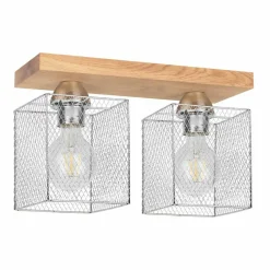 Flash Sale Lampa sufitowa z dwoma loftowymi spotami 8175274 NORMAN WOOD | Kaja Żyrandole Nowoczesne