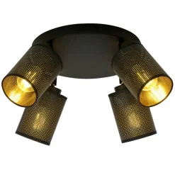 Best Sale Lampa sufitowa z dwukolorowymi abażurami 1152/4PREM BRONX | Kaja Żyrandole Nowoczesne