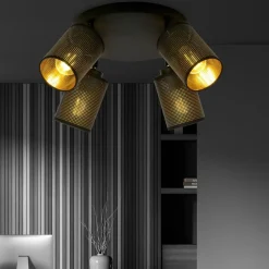 Best Sale Lampa sufitowa z dwukolorowymi abażurami 1152/4PREM BRONX | Kaja Żyrandole Nowoczesne