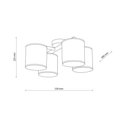 Fashion Lampa sufitowa z elementami drewna TK 6866 DEVA | Kaja Oświetlenie Żyrandole Nowoczesne