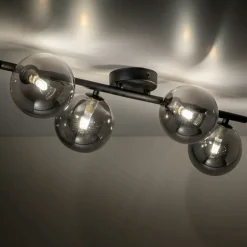 Outlet Lampa sufitowa z grafitowymi kloszami TK 6856 ESTERA BLACK | Kaja Żyrandole Nowoczesne