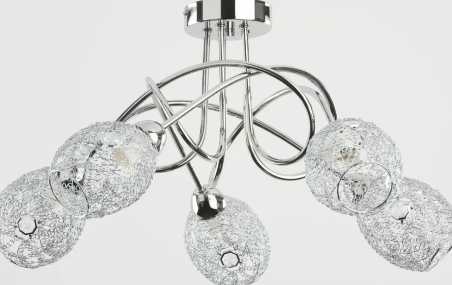 Store Lampa sufitowa z kloszami z drobnego drutu AL 17845 | Kaja Żyrandole Nowoczesne