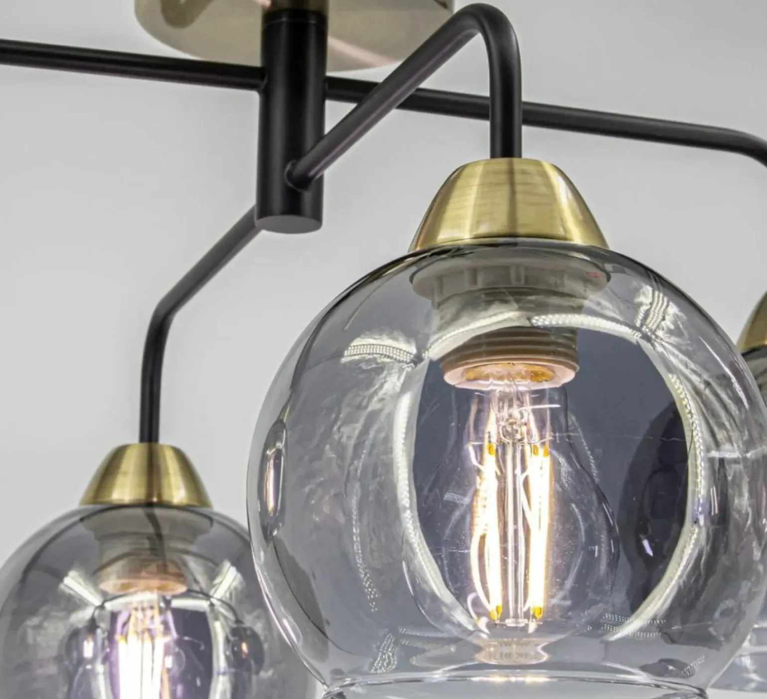 Sklep Kaja Lampa sufitowa z kloszami, kolor mosiądz 2213/4 BL 21QG z serii ASPEN