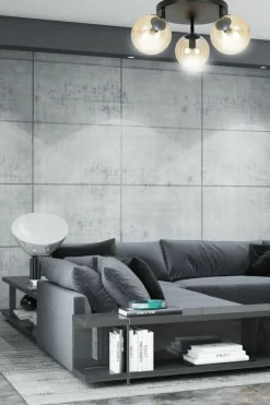 Best Lampa sufitowa z kloszami w kolorze miodowym 778/3APREM | Kaja Żyrandole Nowoczesne