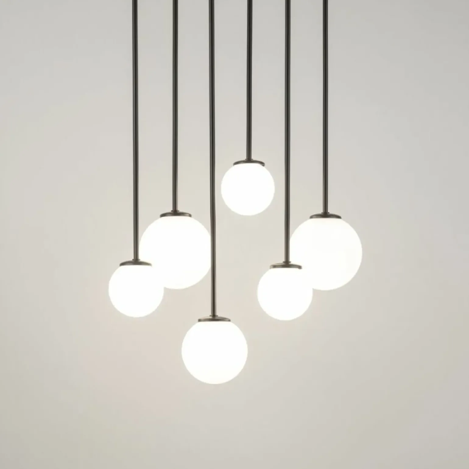 Best Lampa sufitowa z kloszami na sztywnych rurkach SIG 33499 TULIA | Kaja Żyrandole Nowoczesne