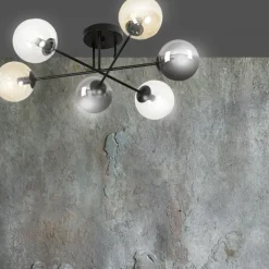 Outlet Lampa sufitowa z kolorowymi kloszami 834/6B2 | Kaja Oświetlenie Żyrandole Nowoczesne